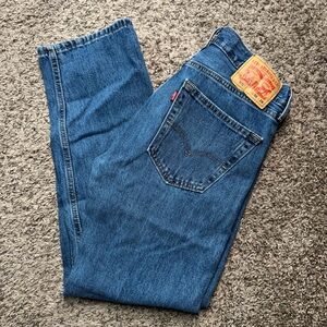 Levis 505 regular fit medium wash blue jeans